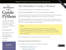 Tablet Screenshot of docs.python-guide.org